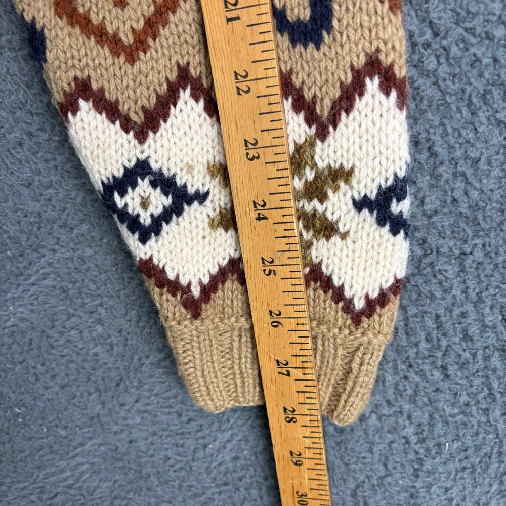 Outback Red Mens‎ Size Medium Wool Fair Isle Sweater Mock Neck Long Sleeve - Picture 5 of 7